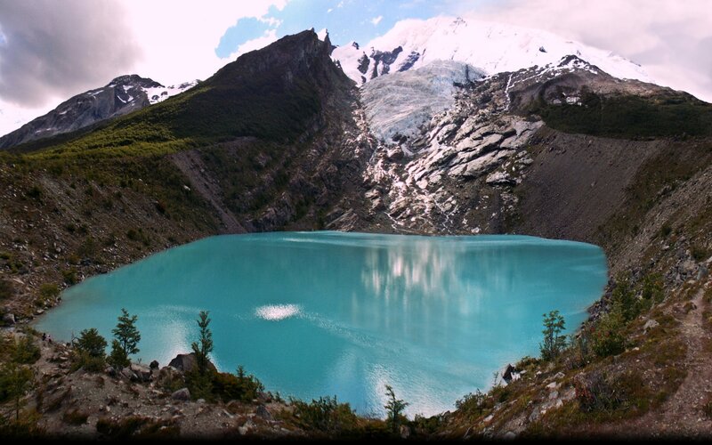 Glacial Lake and Mountain — Blue, Serene