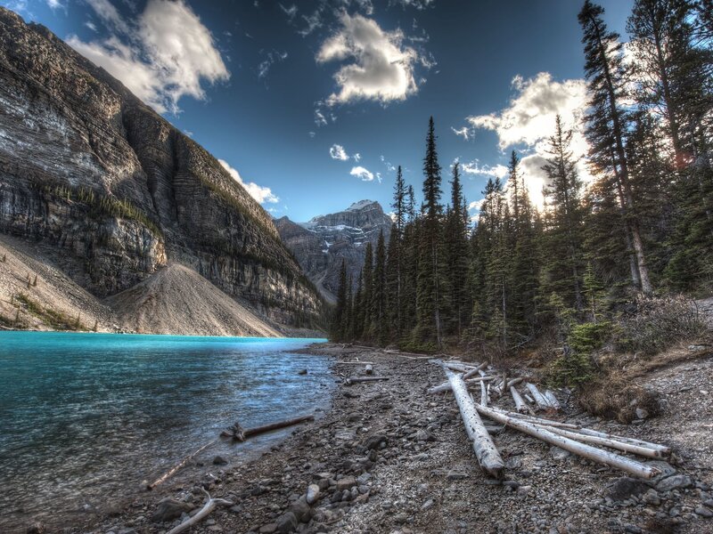 Glacial Lake and Mountains