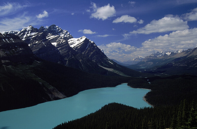 Glacial Lake in Mountains — Blue, Serene, Afternoon, Photograph