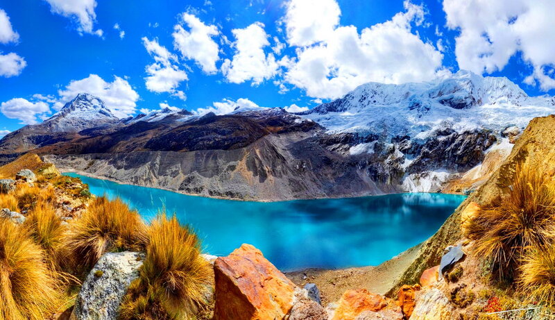 Glacial Lake in Mountains — Blue, Serene, Afternoon