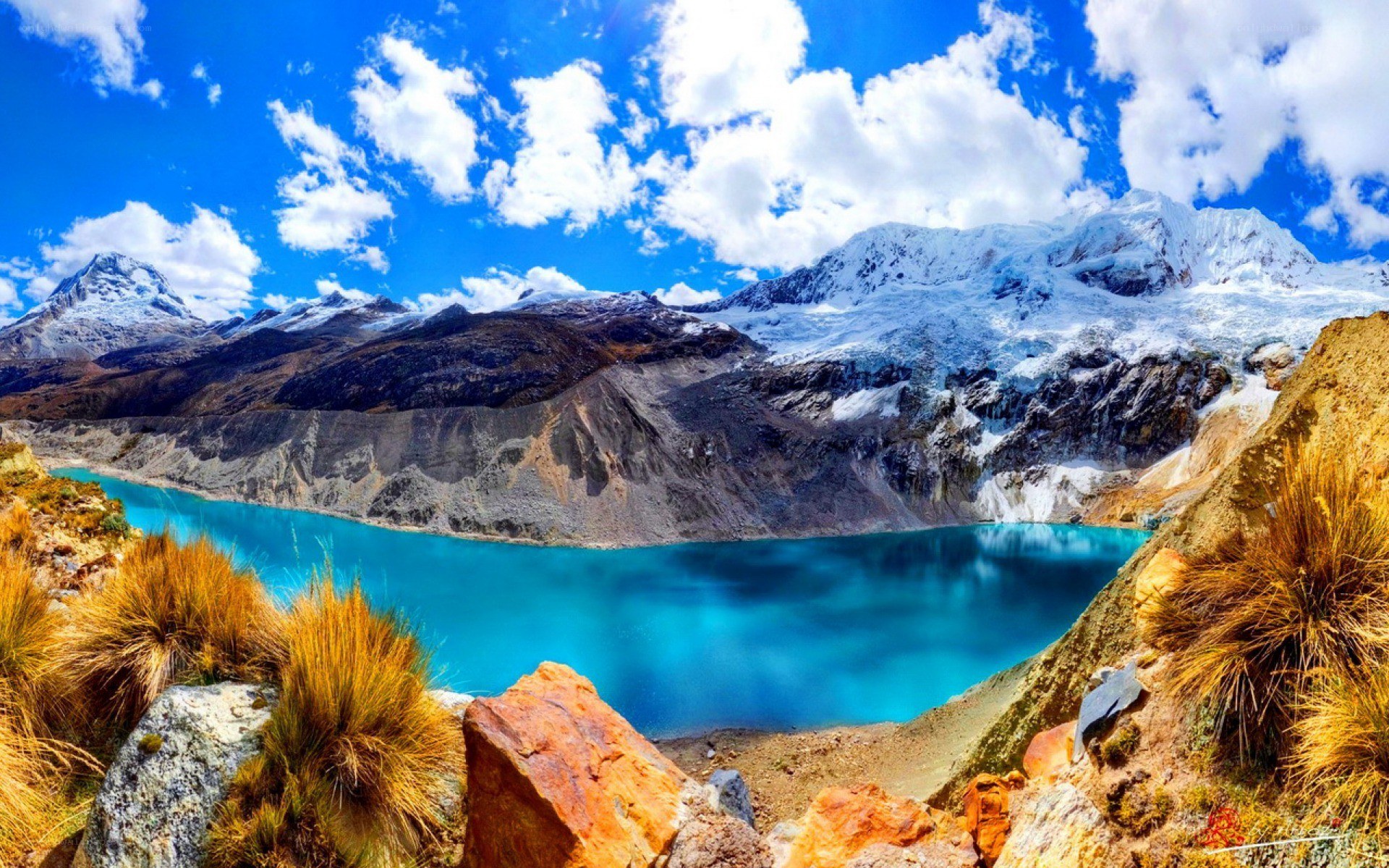 glacial lake in the mountains