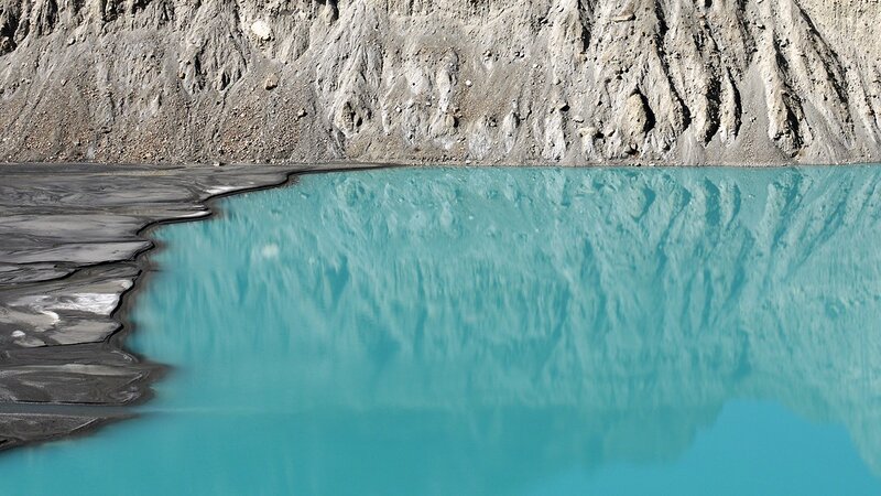 Glacial Lake Reflection — Blue