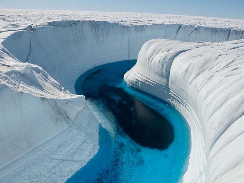 Glacial Meltwater Lake — White