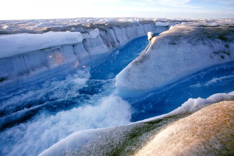 Glacial Meltwater River — Blue