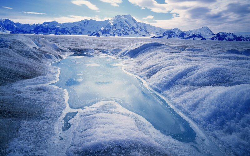 Glacial Meltwater Stream — Blue, Serene