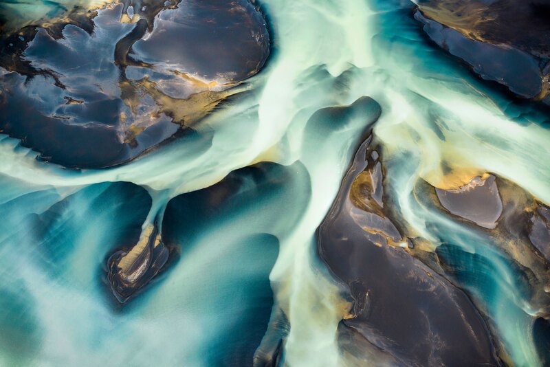 Glacial River Delta — Blue