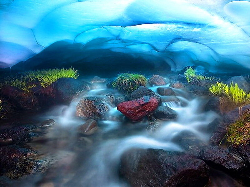 Glacial Stream under Ice