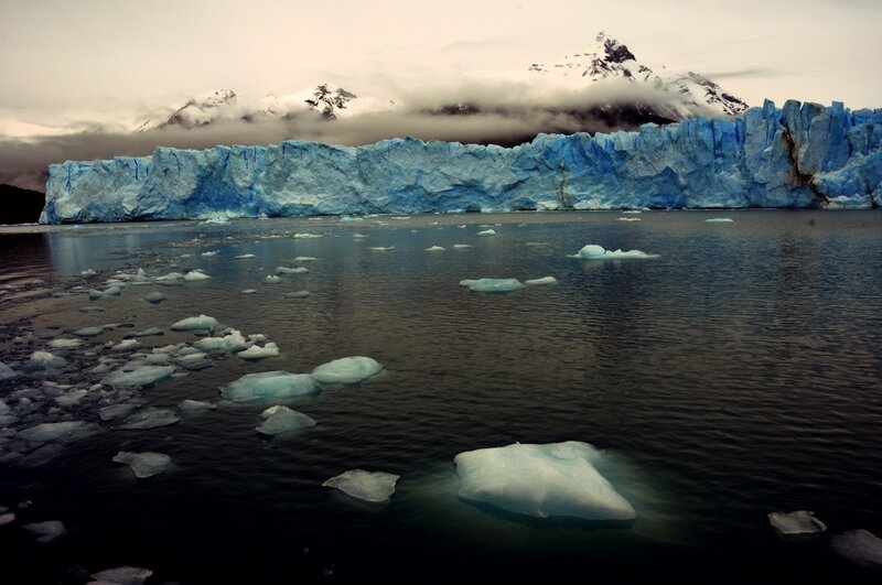 Glacier and icebergs in Patagonia
