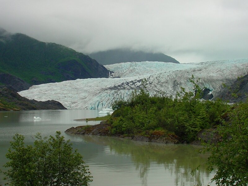 Glacier and Lake — Green