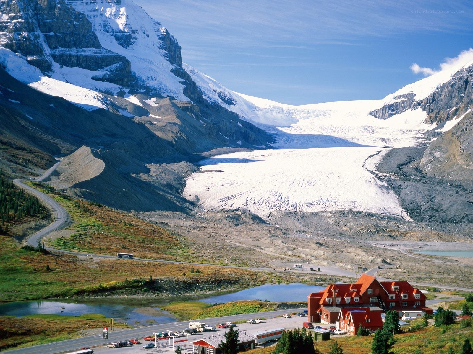 Glacier and mountain landscape