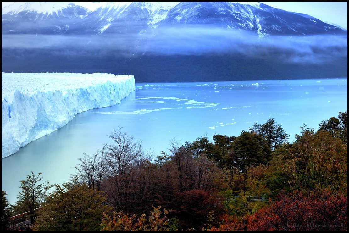 Glacier and mountain landscape
