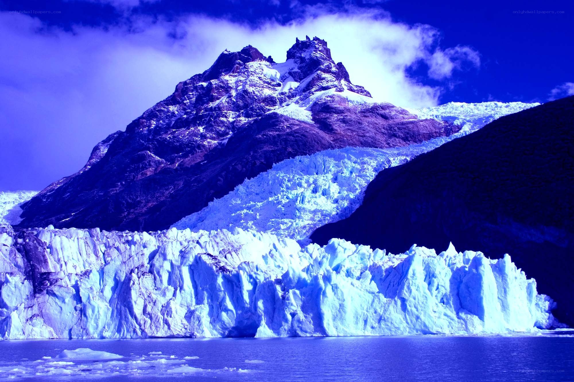 Glacier and mountain landscape