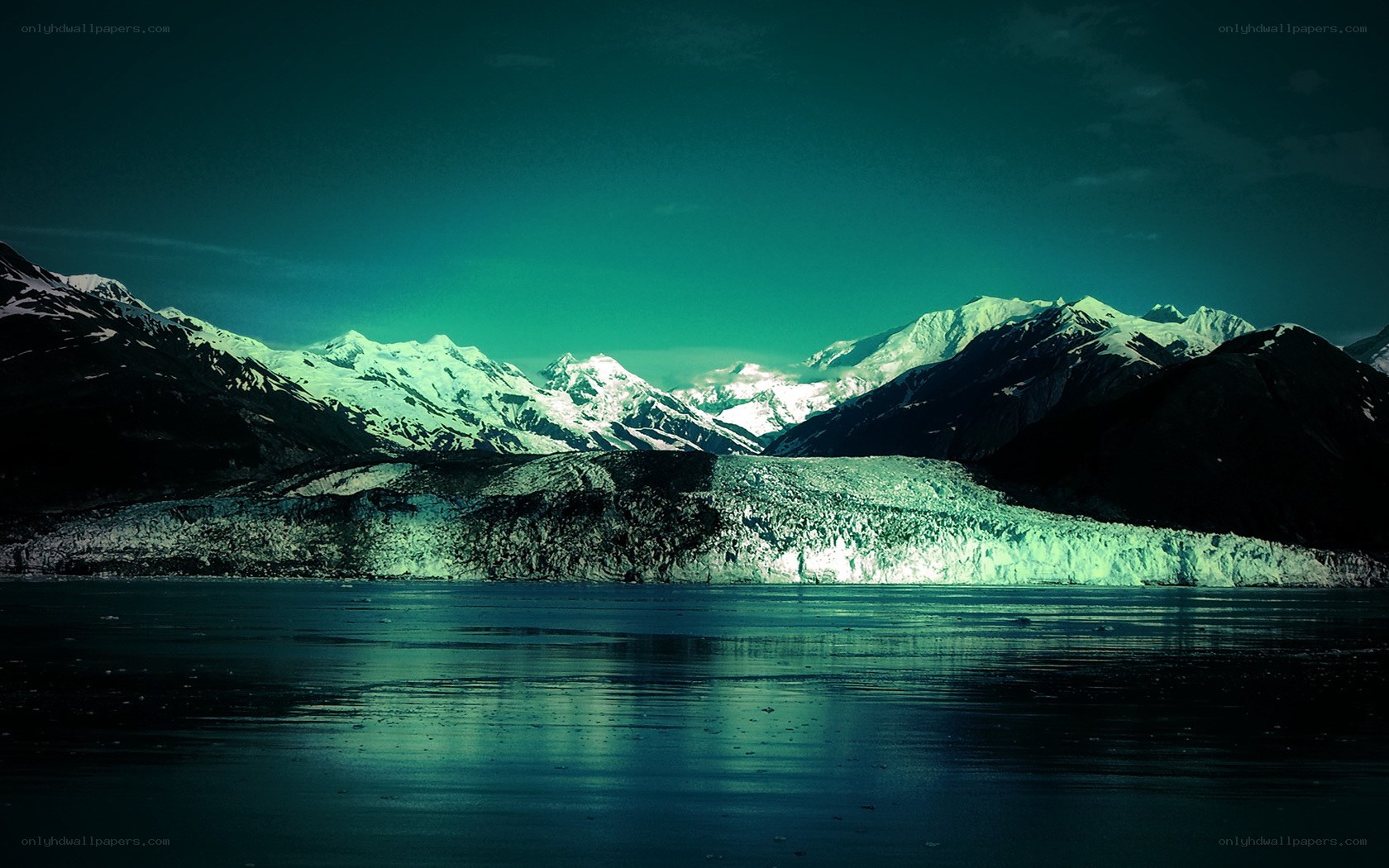 glacier and mountain landscape