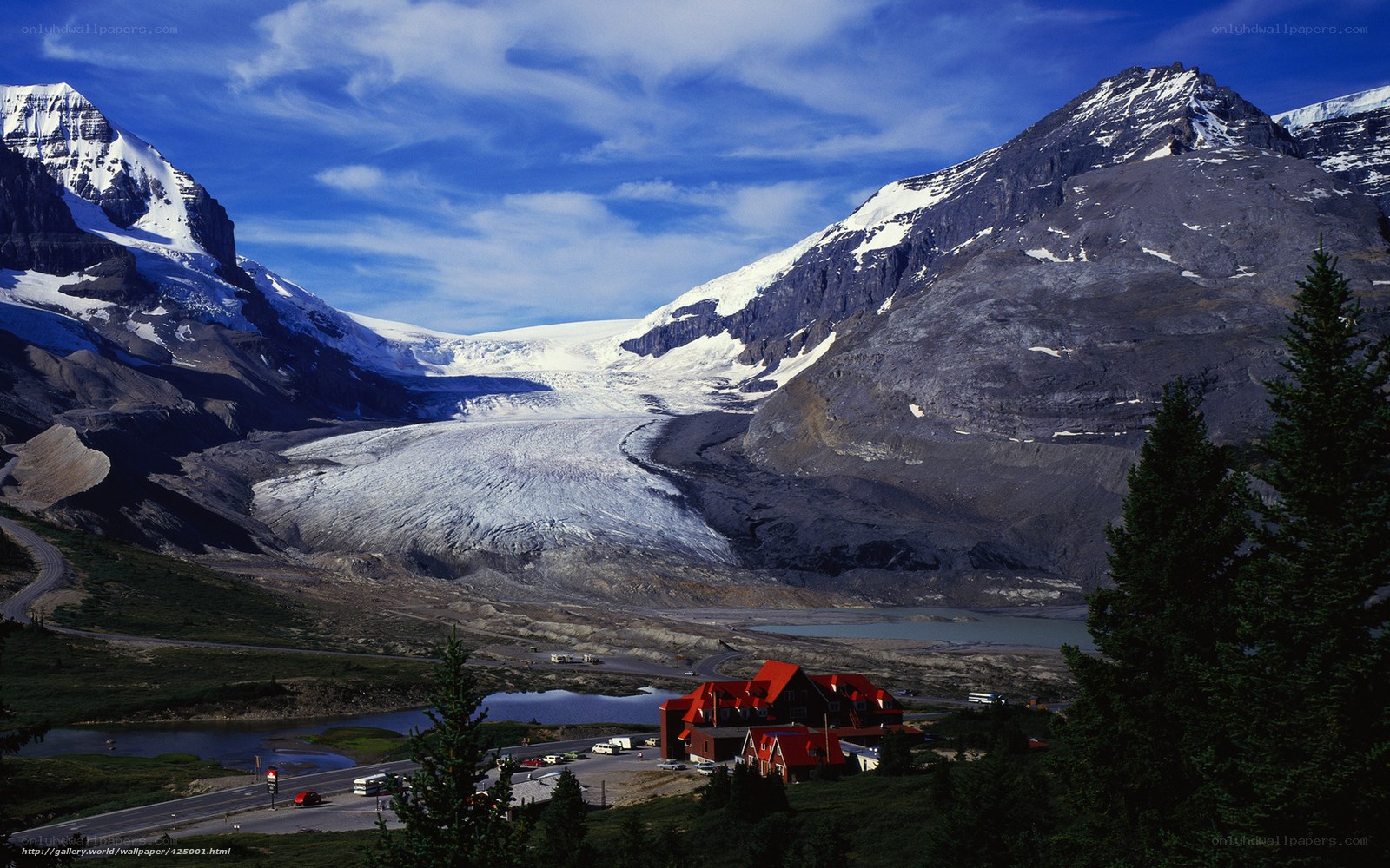 Glacier and mountain landscape