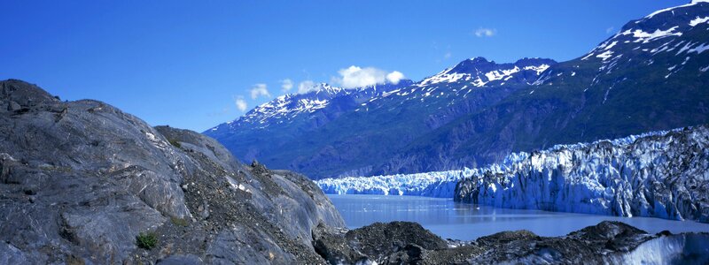 Glacier and mountain landscape