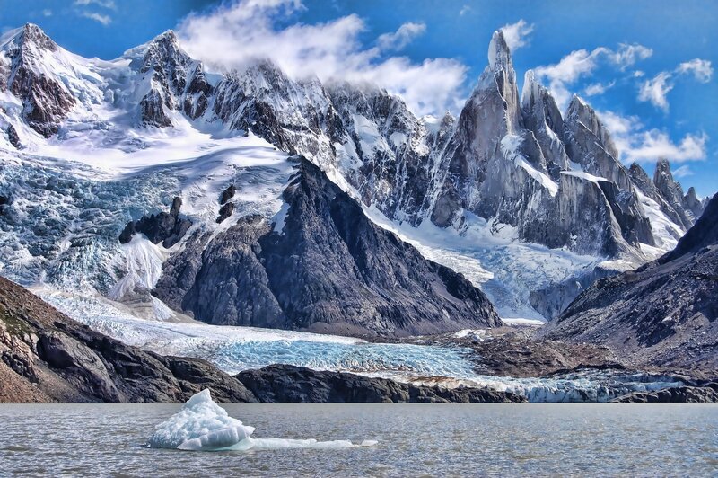 Glacier and Mountain Range — Blue