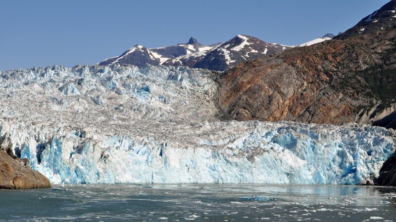 Glacier and Mountains — Blue, Serene