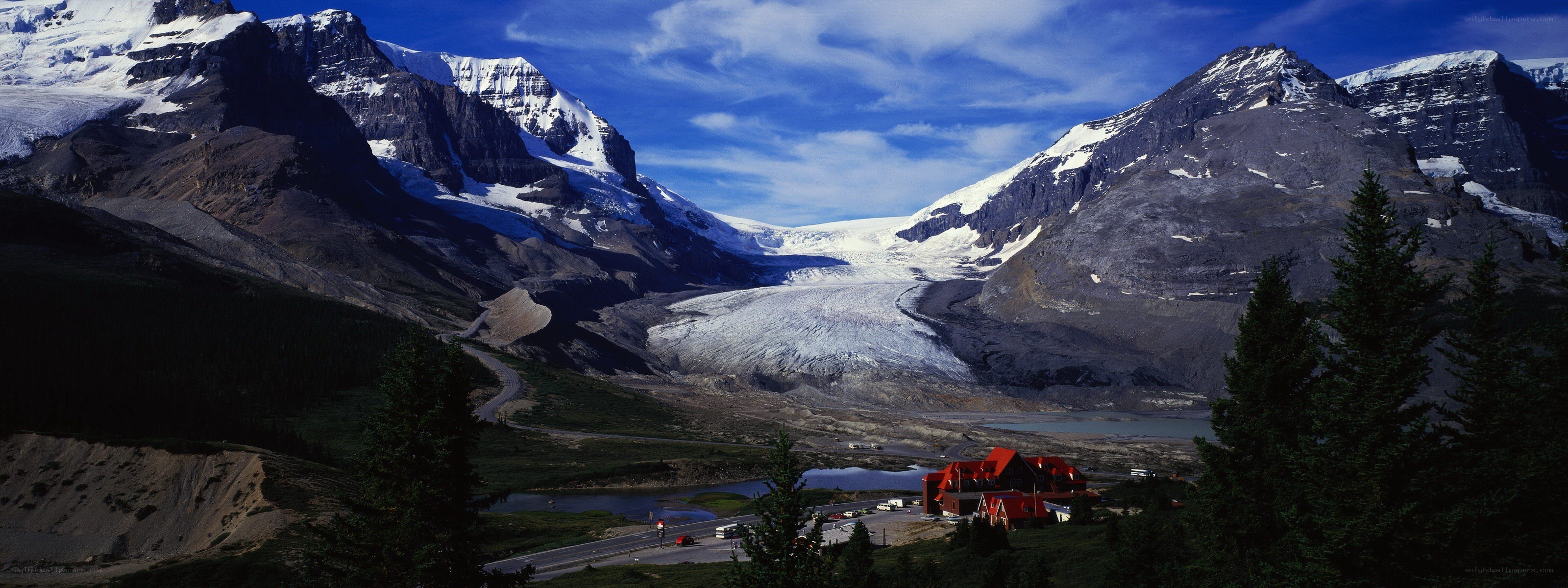 Glacier and mountains landscape