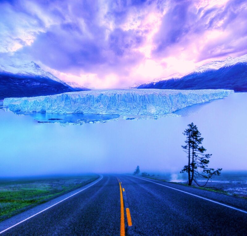 Glacier and Road