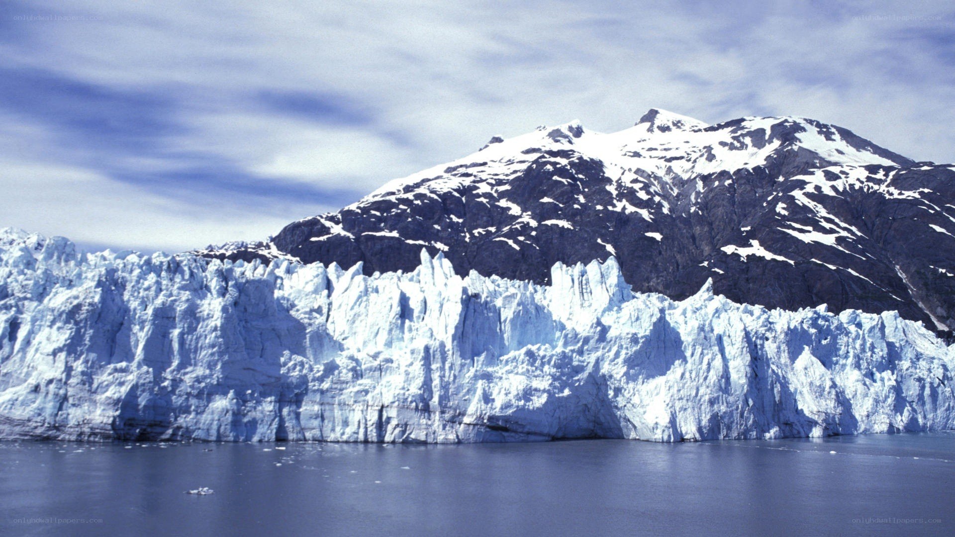 Glacier and snow-capped mountain