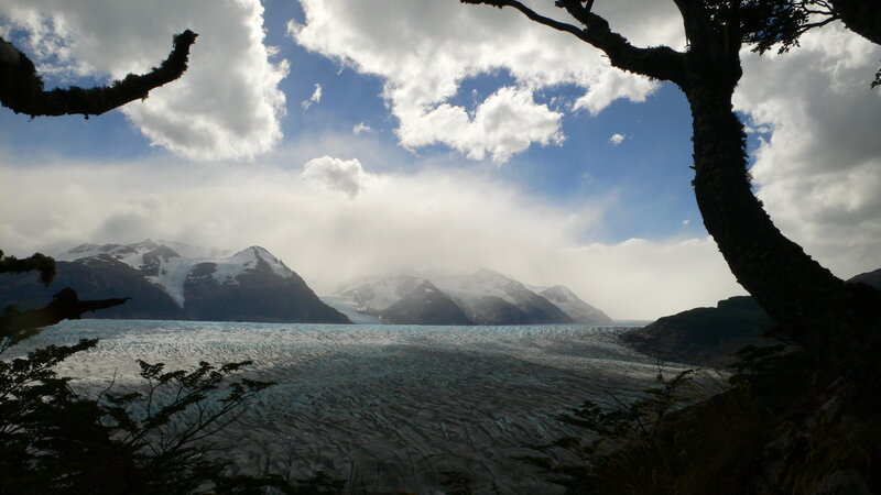 Glacier and Snow-capped Mountains — Blue, Dramatic