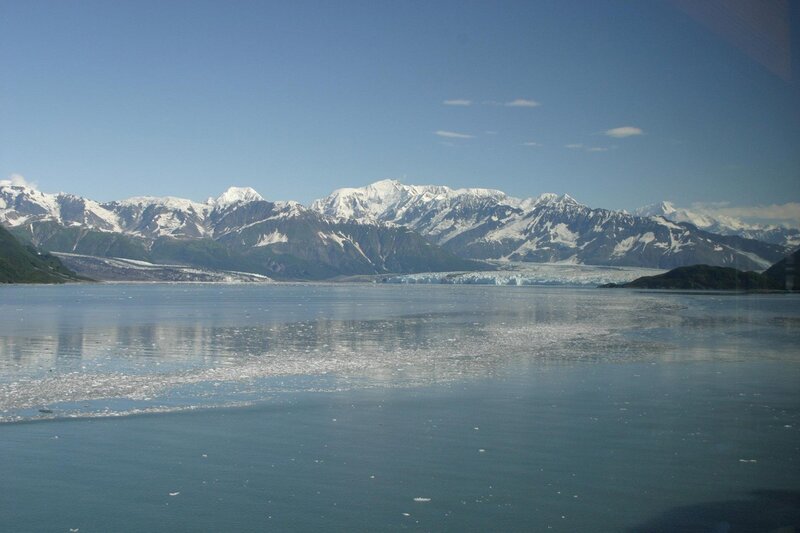 Glacier and Snow-capped Mountains — Blue, Serene