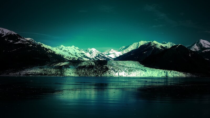 Glacier and Snow-capped Mountains — Green