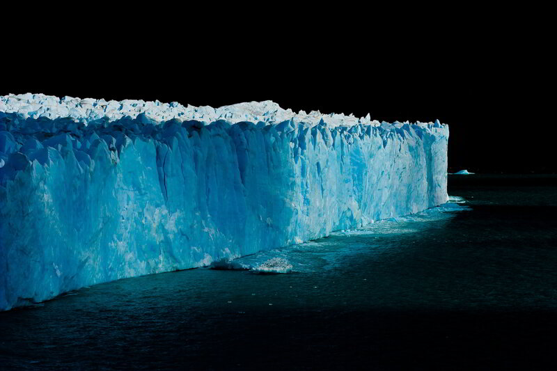 Glacier at night