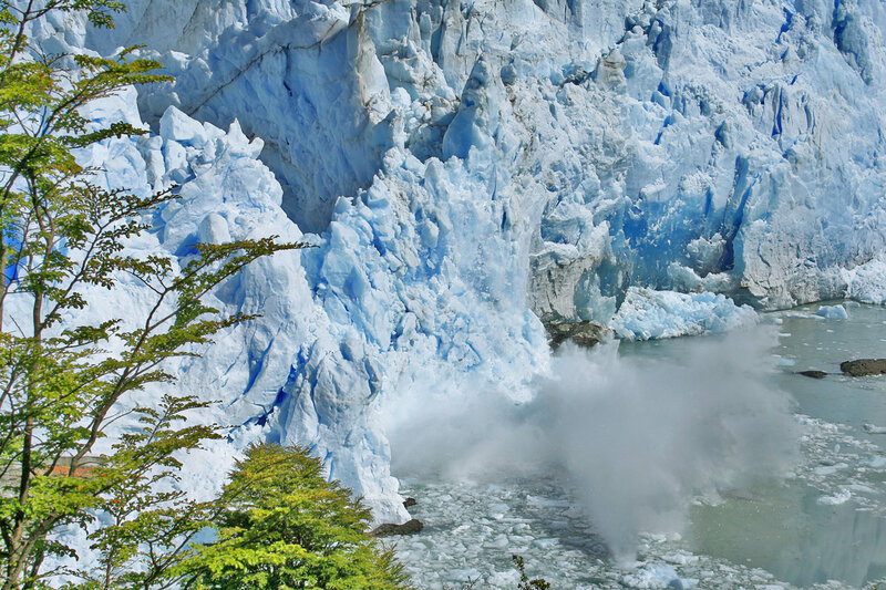 Glacier Calving — Blue