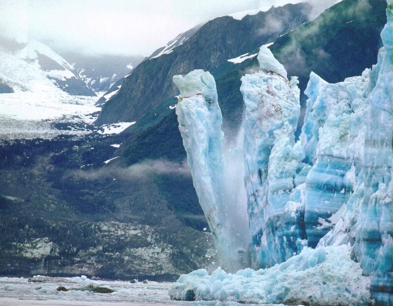 Glacier Calving Event — Blue