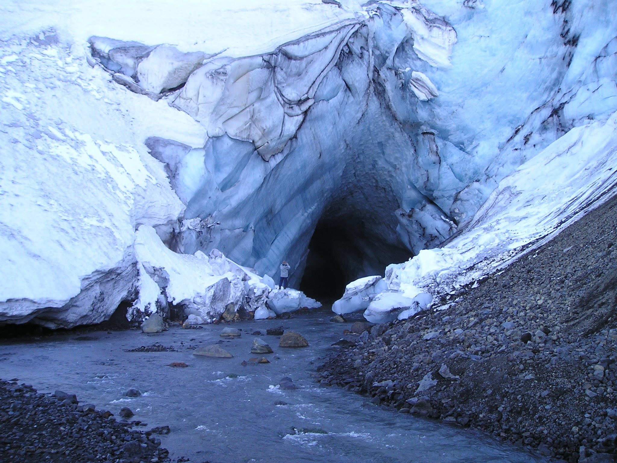 Glacier cave entrance