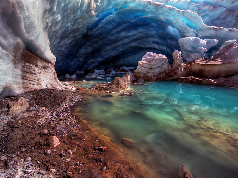 Glacier Cave with Pool