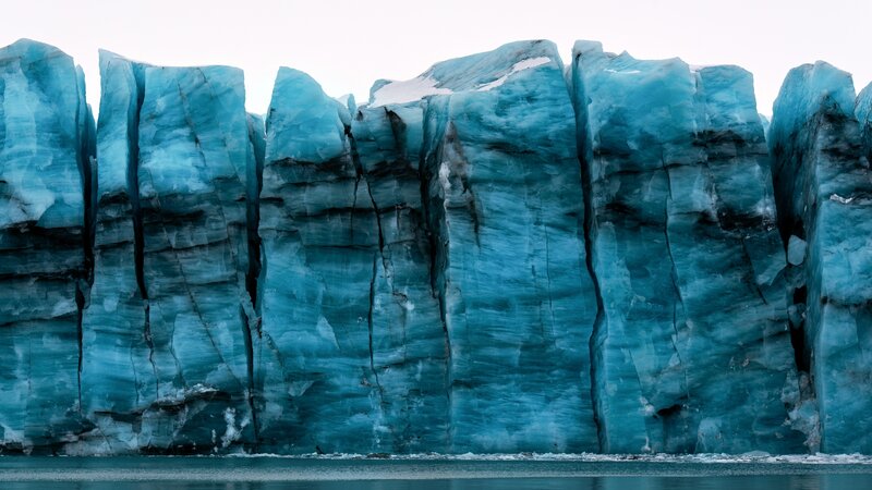 Glacier Face in Water — Blue, Cold