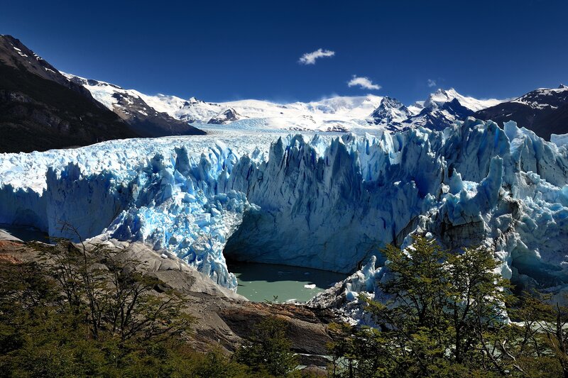 Glacier Face with Ice Cliffs