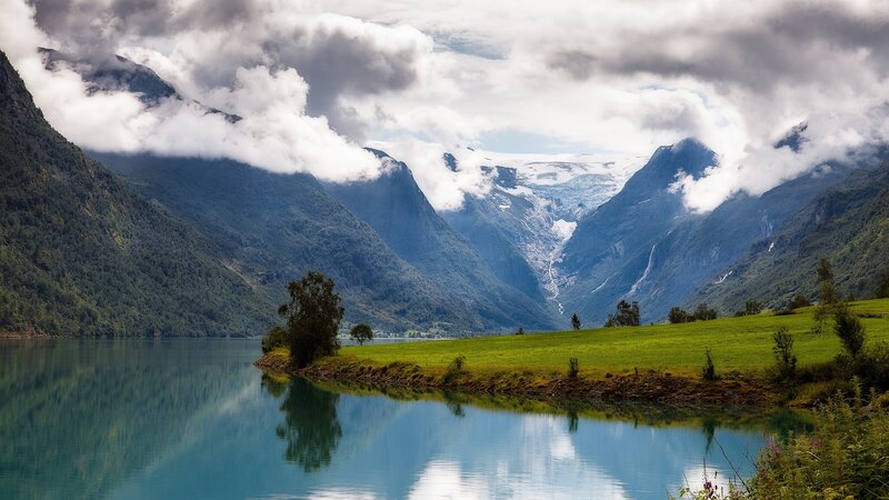 Glacier-fed Fjord Landscape