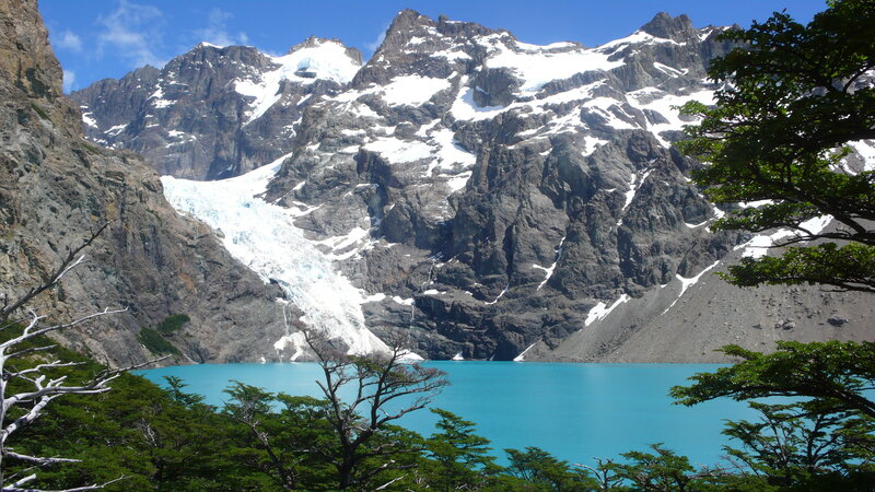 Glacier-fed Lake and Mountains