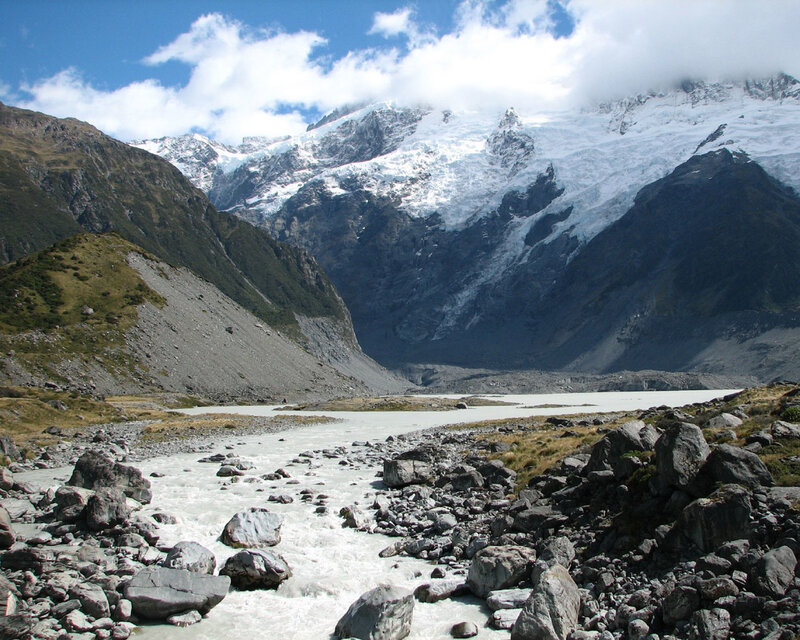 Glacier-fed River — Blue, Dramatic
