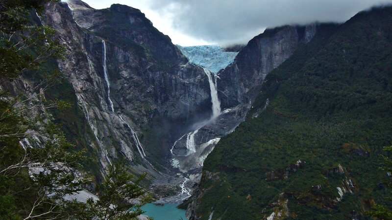 Glacier-fed Waterfall — Green