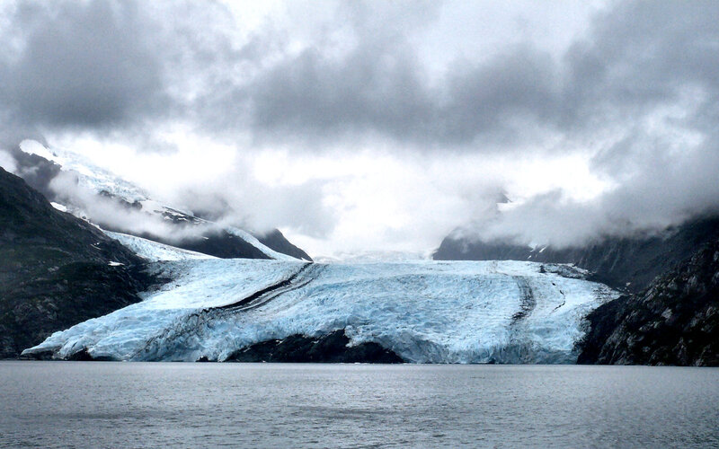 Glacier Flowing into Water