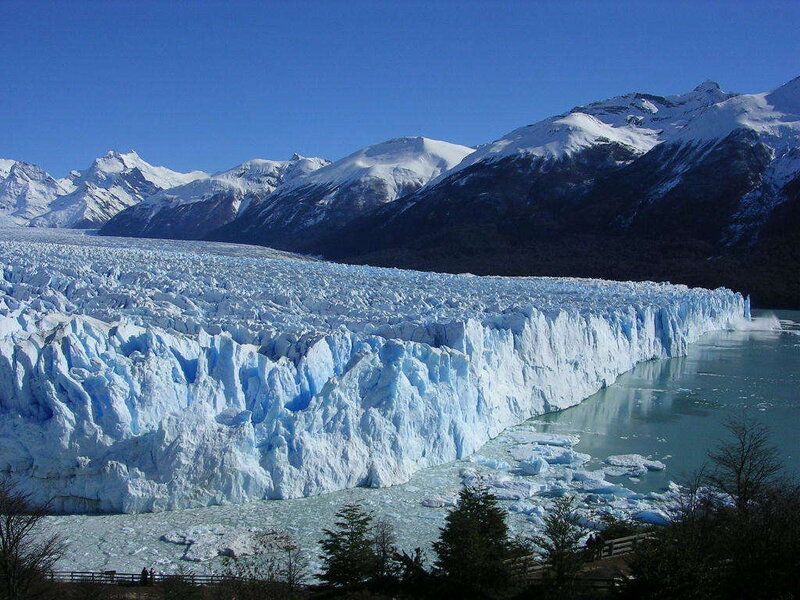 Glacier Front with Icebergs — Blue, Serene