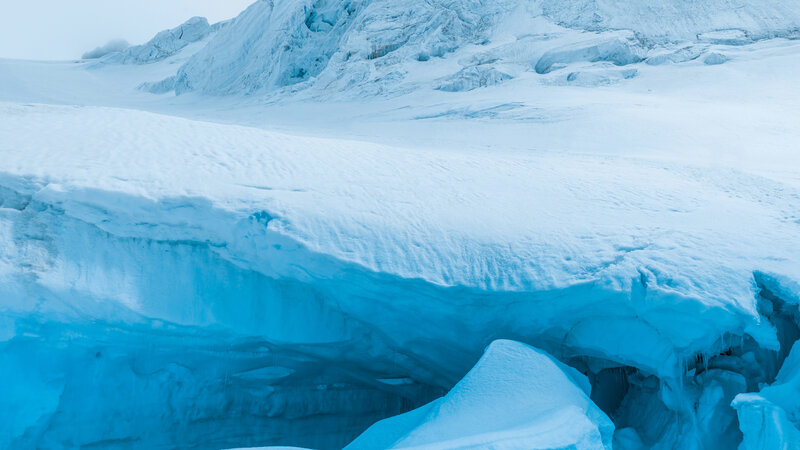 Glacier Ice Formation — Blue, Cold