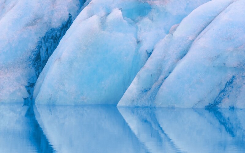 Glacier Ice Formation — Blue