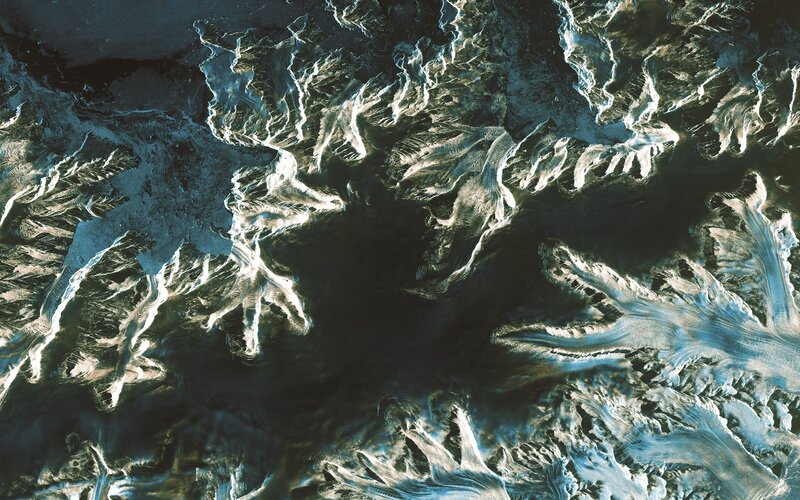 Glacier Ice Formations — White