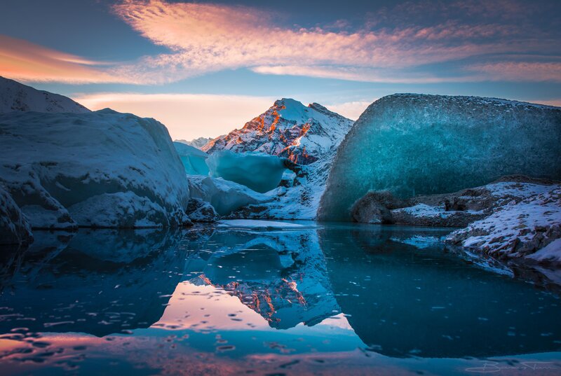 Glacier Ice in Water