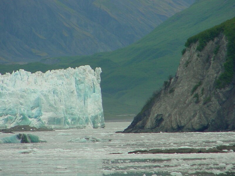 Glacier in Fjord — Green