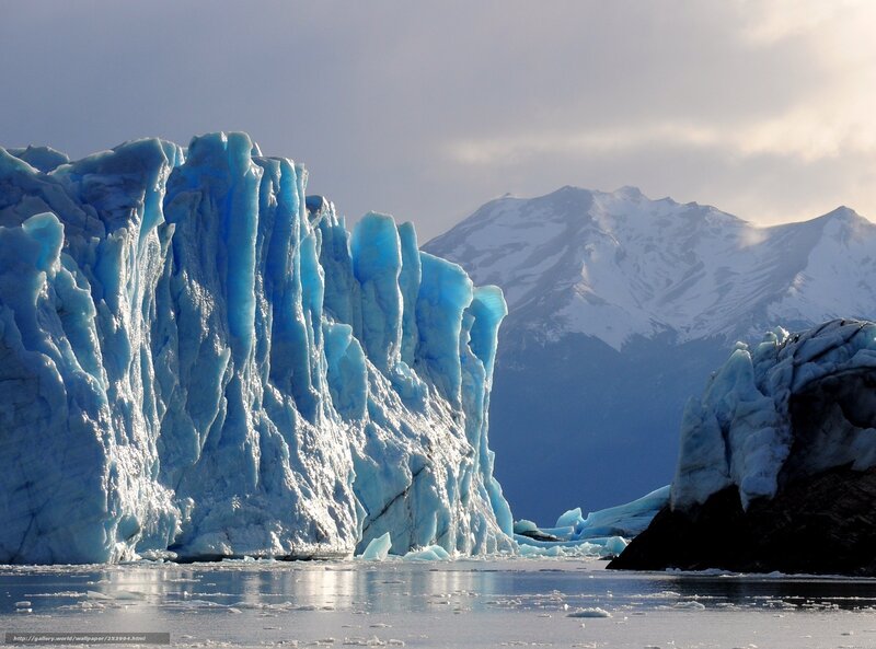 Glacier in Icy Water