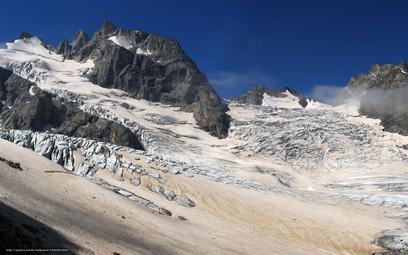 Glacier in the mountains