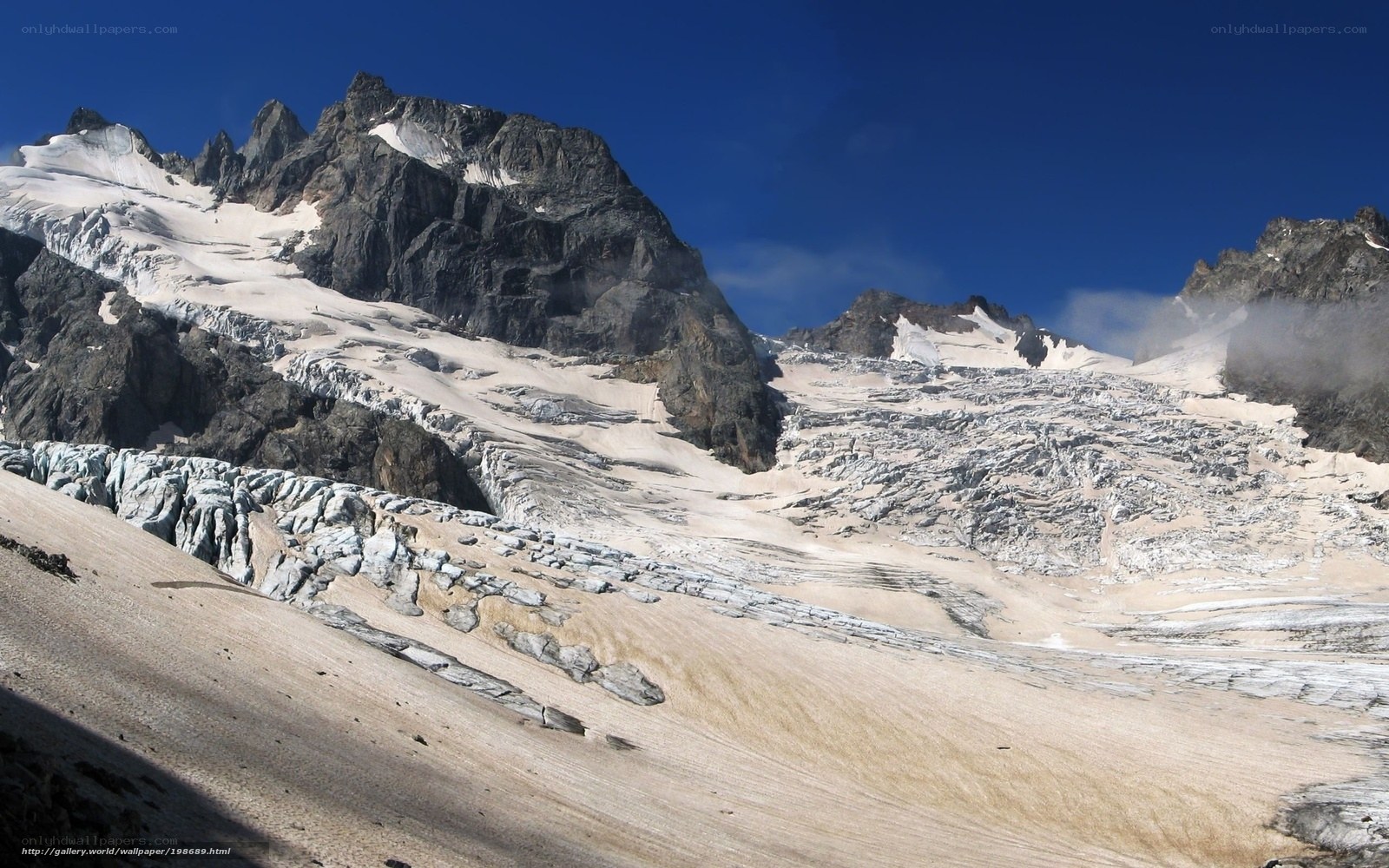 Glacier in the mountains