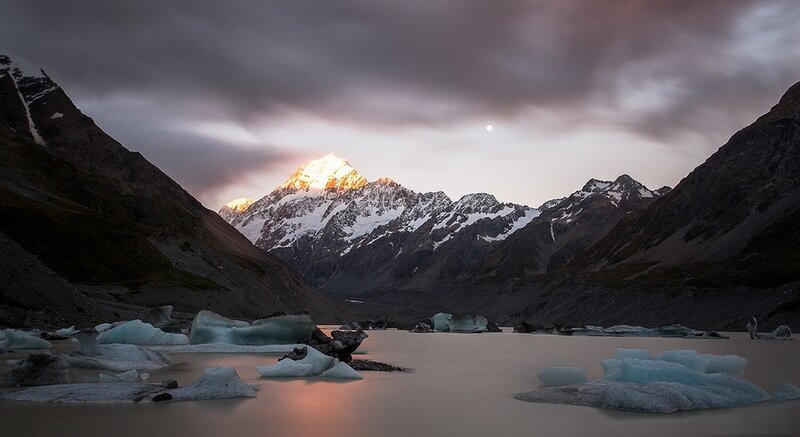Glacier Lake with Icebergs