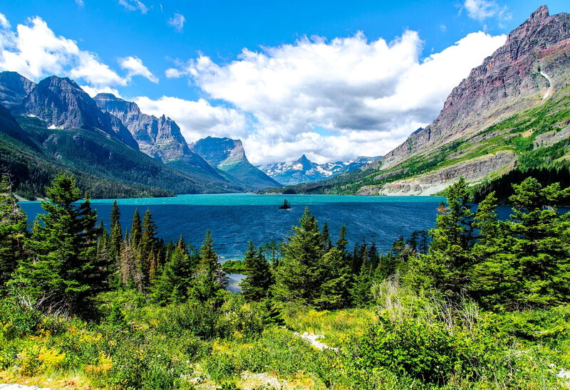 Glacier National Park Lake — Blue